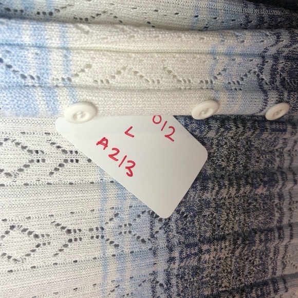 Striped Long Cardigan size Large - Picture 4 of 9